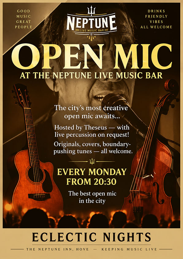 Poster for Theseua Gerard's Open Mic
